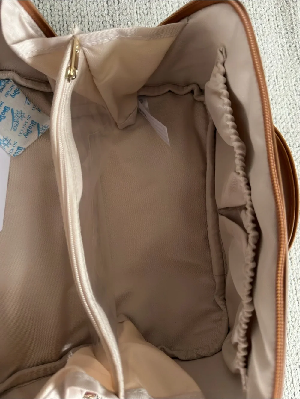 Tan Travel Toiletry Bag